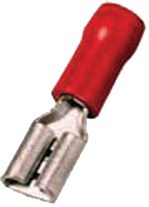 IC Geïs. vlaksteekhuls 0,5-1mm2 2,8 x 0,5 rood Messing