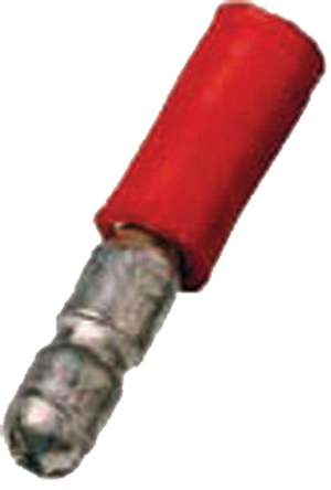 IC Geïs. rondsteker 0,5-1mm2 steker 4mm rood