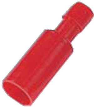 IC Voll.geïs. rondsteker 0,5-1mm2 steker 4mm rood