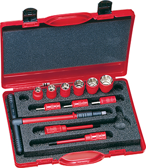 Basisset T-greep 1/2" VDE 1000V
