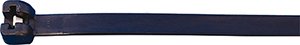 Bundelband met RVS lip 220x7,5mm, zwart