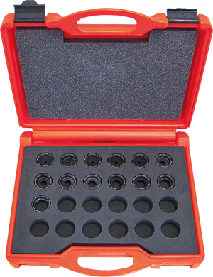 Set CK-inzetstukken CU DIN persing  6-300 mm² . DIN-Serie in koffer, 14-delig