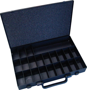 IC Metalen koffer leeg 22-vaks 50x370x235mm met handgreep