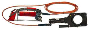Veiligheidssnijder max. Ø120mm met hydraulische voetpomp